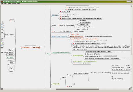 FreeMind screenshot