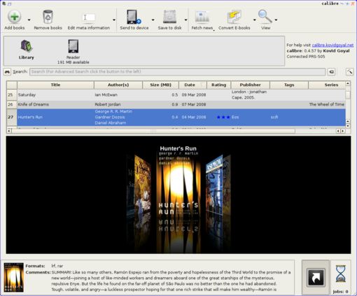 Calibre running on macOS in 2009