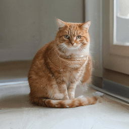 A small generated cat image from Ideogram 4 running locally