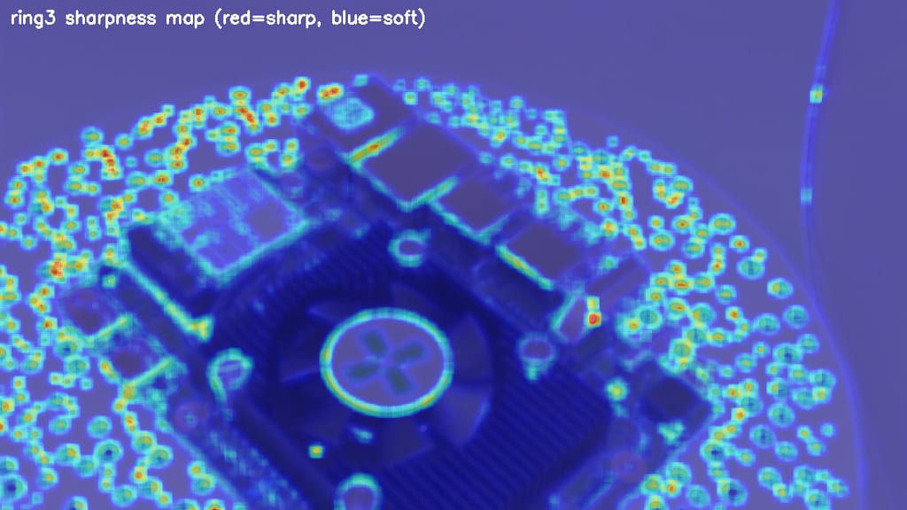 A sharpness map from the photogrammetry scans, still not sharp enough
