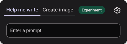 Help me write popup with a prompt field and a Create image tab